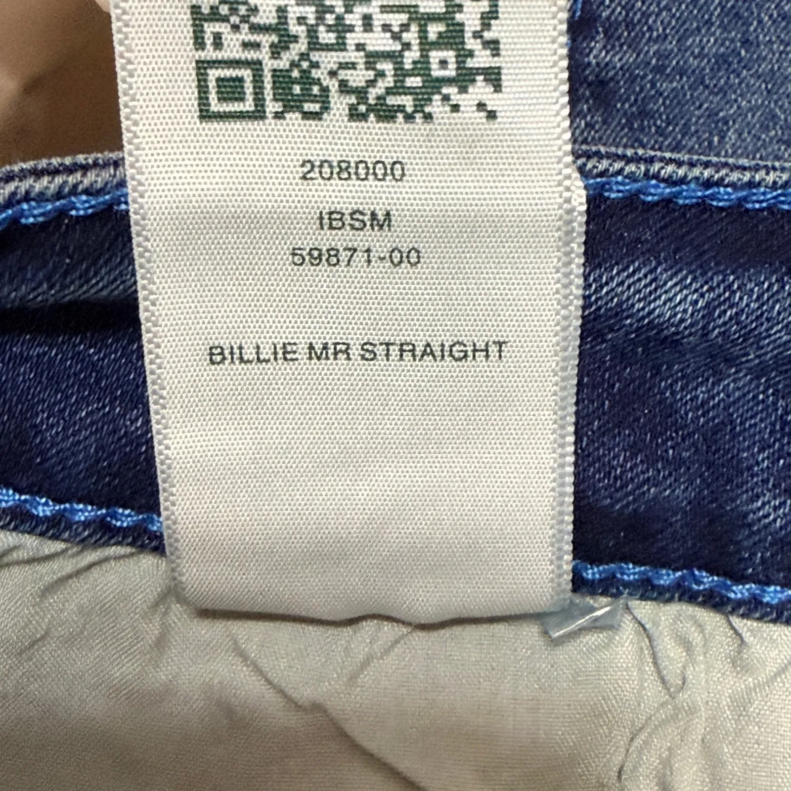 True Religion Billie Mid Rise Straight Leg Jeans Women's Size 28 Blue Wash - Image 9