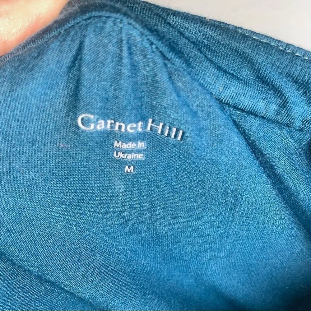 Garnet Hill Teal Tencel Dress M | Quiet Luxury Boho‎ Chic | Tassel Tie Style - Image 8