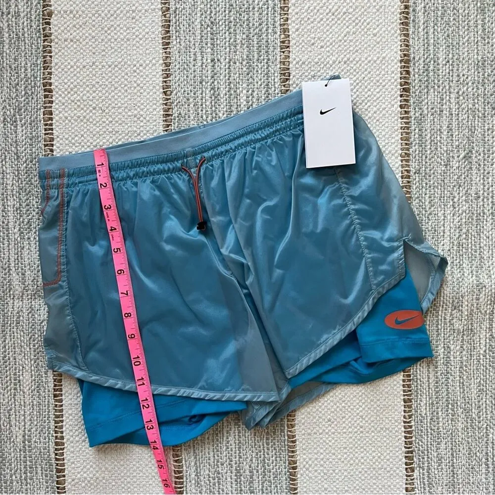 Nike Icon Clash Tempo Luxe Blue Running Shorts Women’s Small - Image 3
