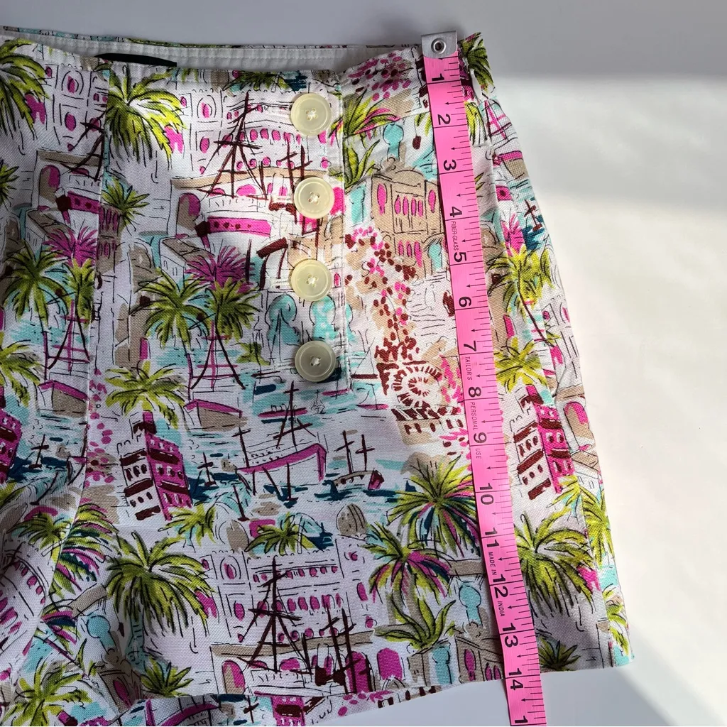 J.Crew• Tropical Harbor Linen Sailor Shorts•size 12 - Image 7