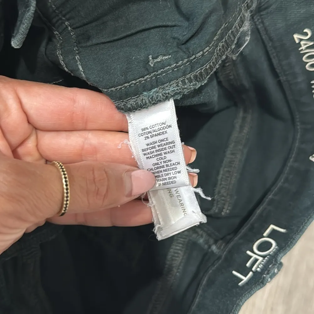 Loft modern skinny jeans in hunter forest green - Image 8