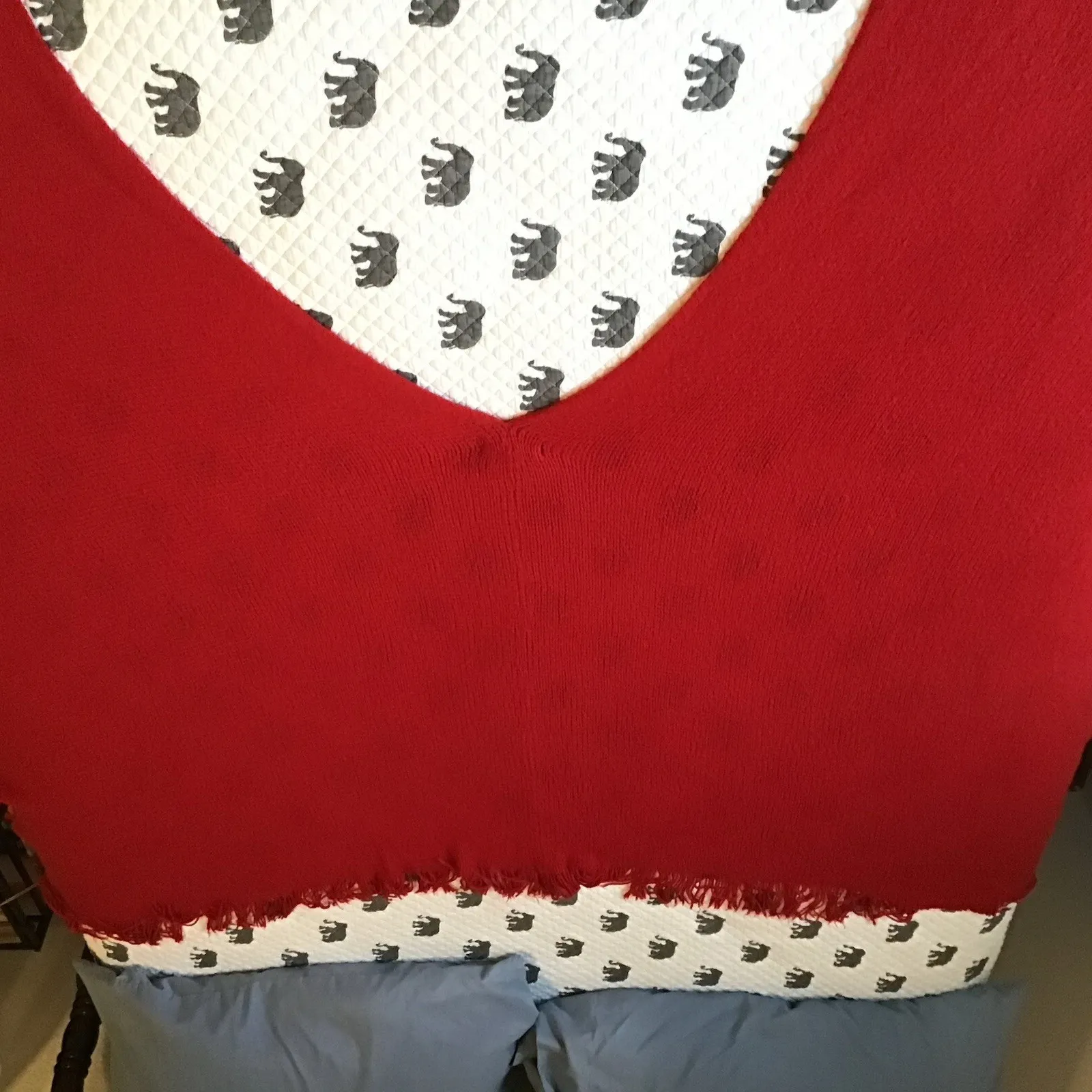 Charter Club Red Blanket Wrap And Scarf all In One Knit Soft Fringed Oversized - Image 6