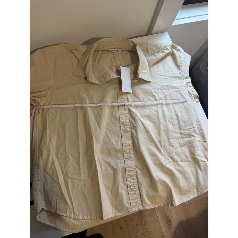 $225 New Cotton Citizen Tan Button down Shirt - Small - Image 8