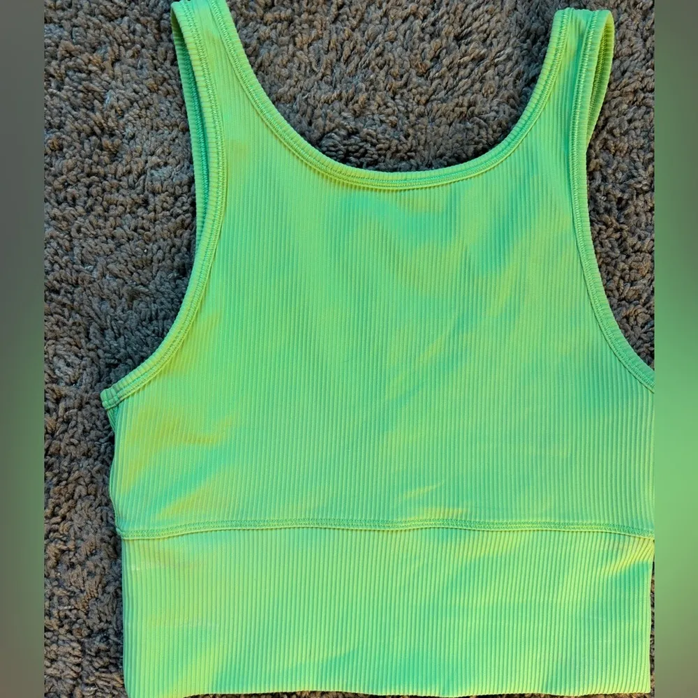 Power Pivot Ribbed Tank Top Scream Green Size 4 - Image 2