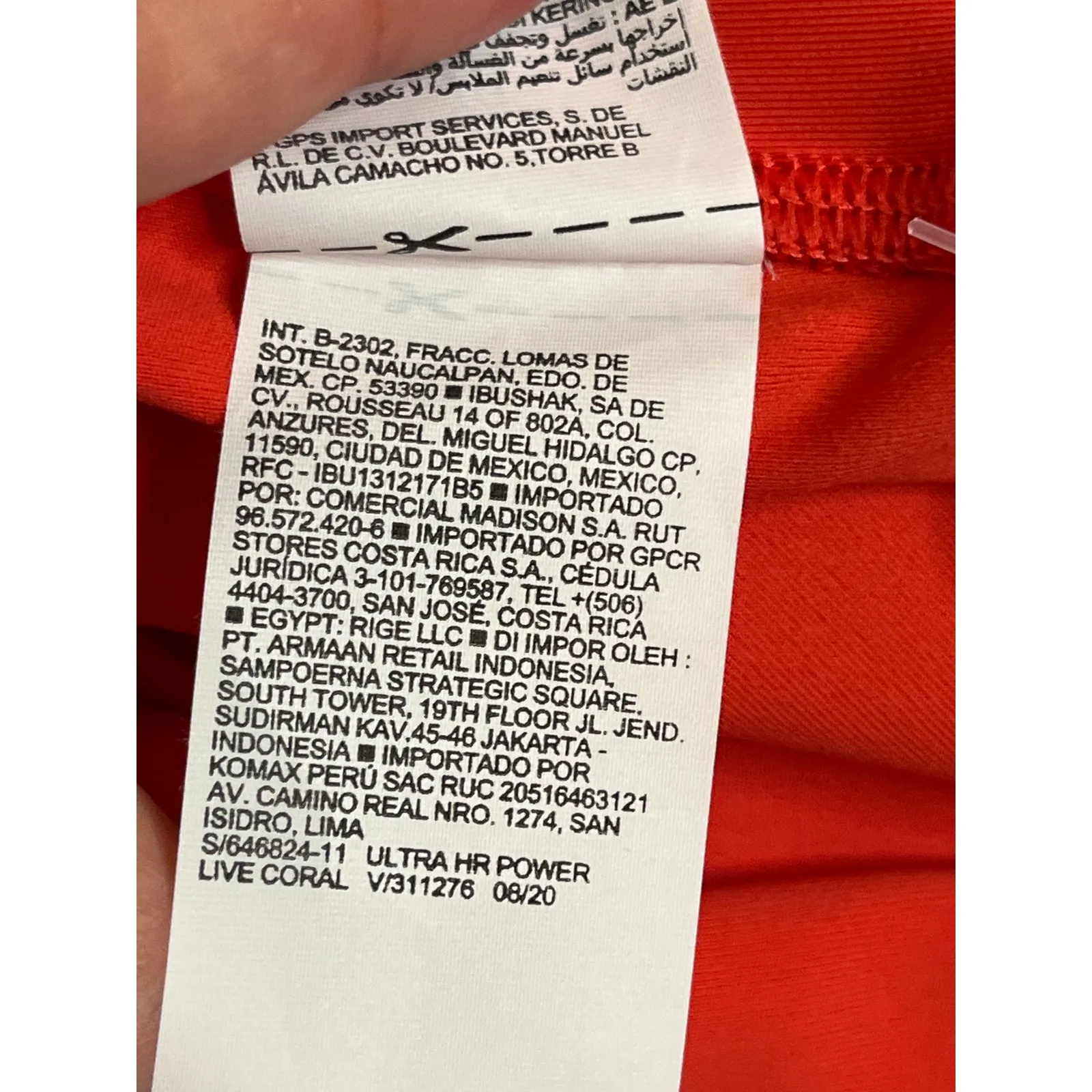 Old navy extra high rise go-dry leggings, size xl, NWT, Bright Coral, MSRP $50 - Image 9