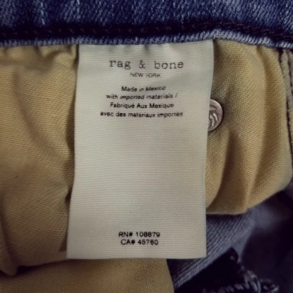 Rag & Bone Cate Mid Rise Skinny Jean in Sailor Town Sz 28 - Image 8