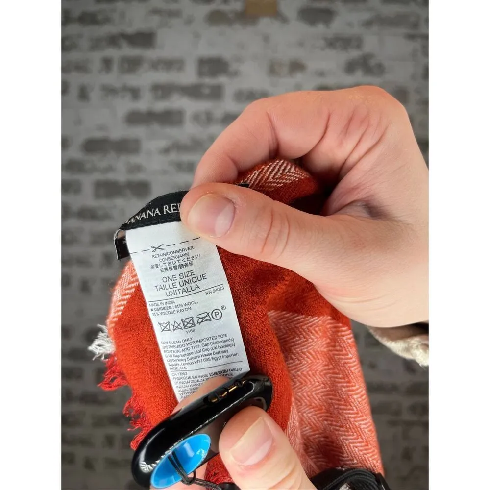 Banana republic | wool blend orange scarf - Image 3