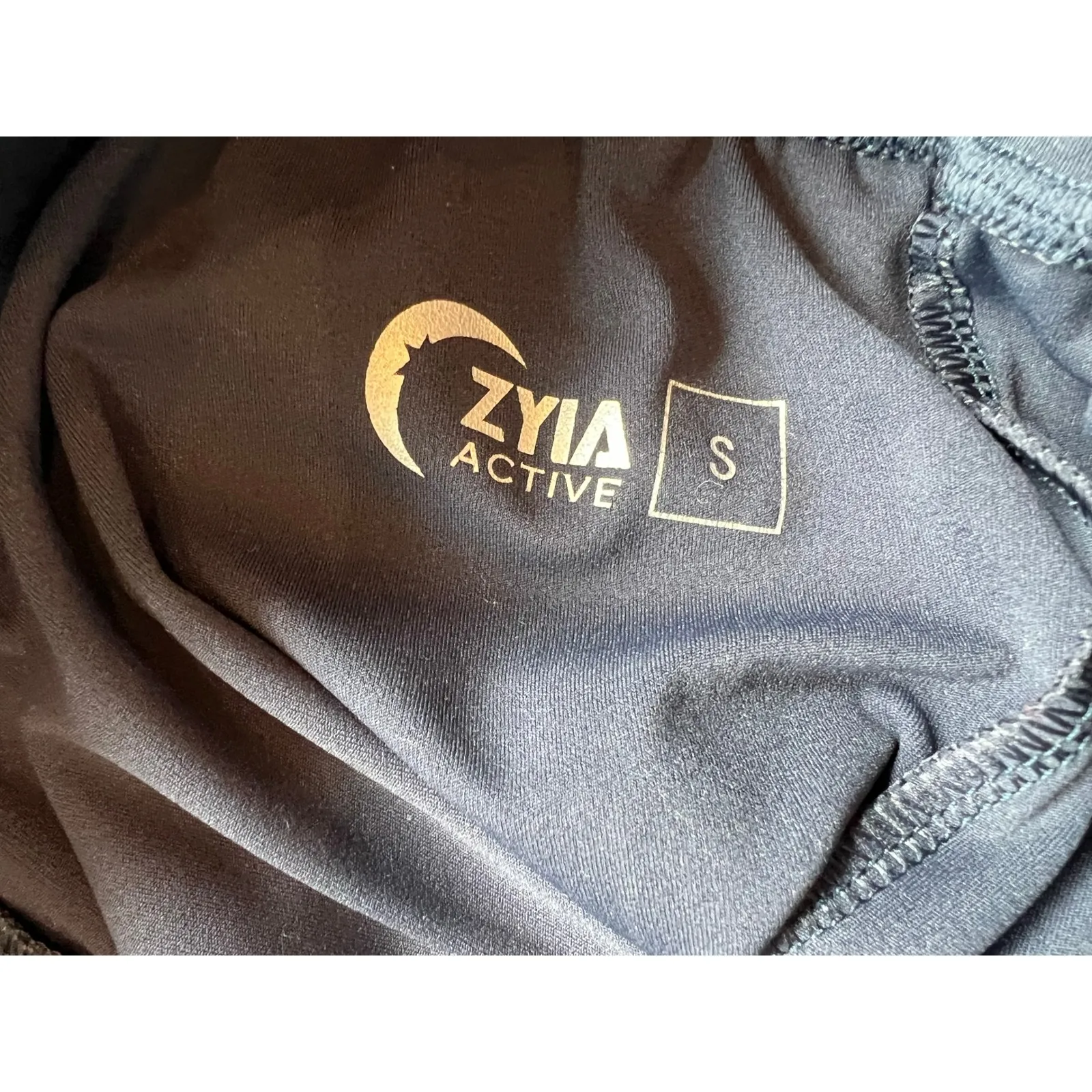 Zyia Active Athletic Joggers Pants Jogger size Small Navy blue Zipper Ankles Black - Image 6