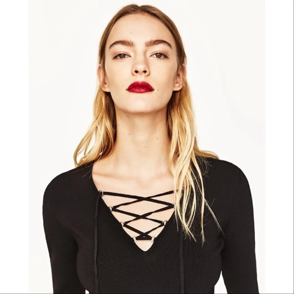 ✨ZARA SWEATER WITH CORDS✨ - Image 4