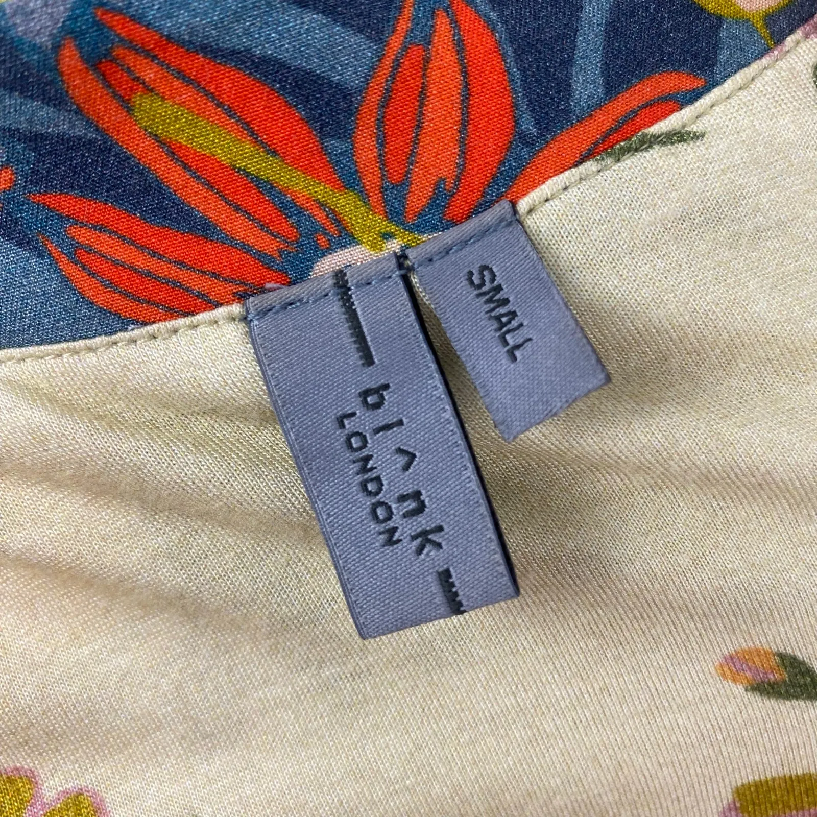 Bl^nk London Anthropologie Stephanie Embroidered Floral Top Small Boho Yellow - Image 9