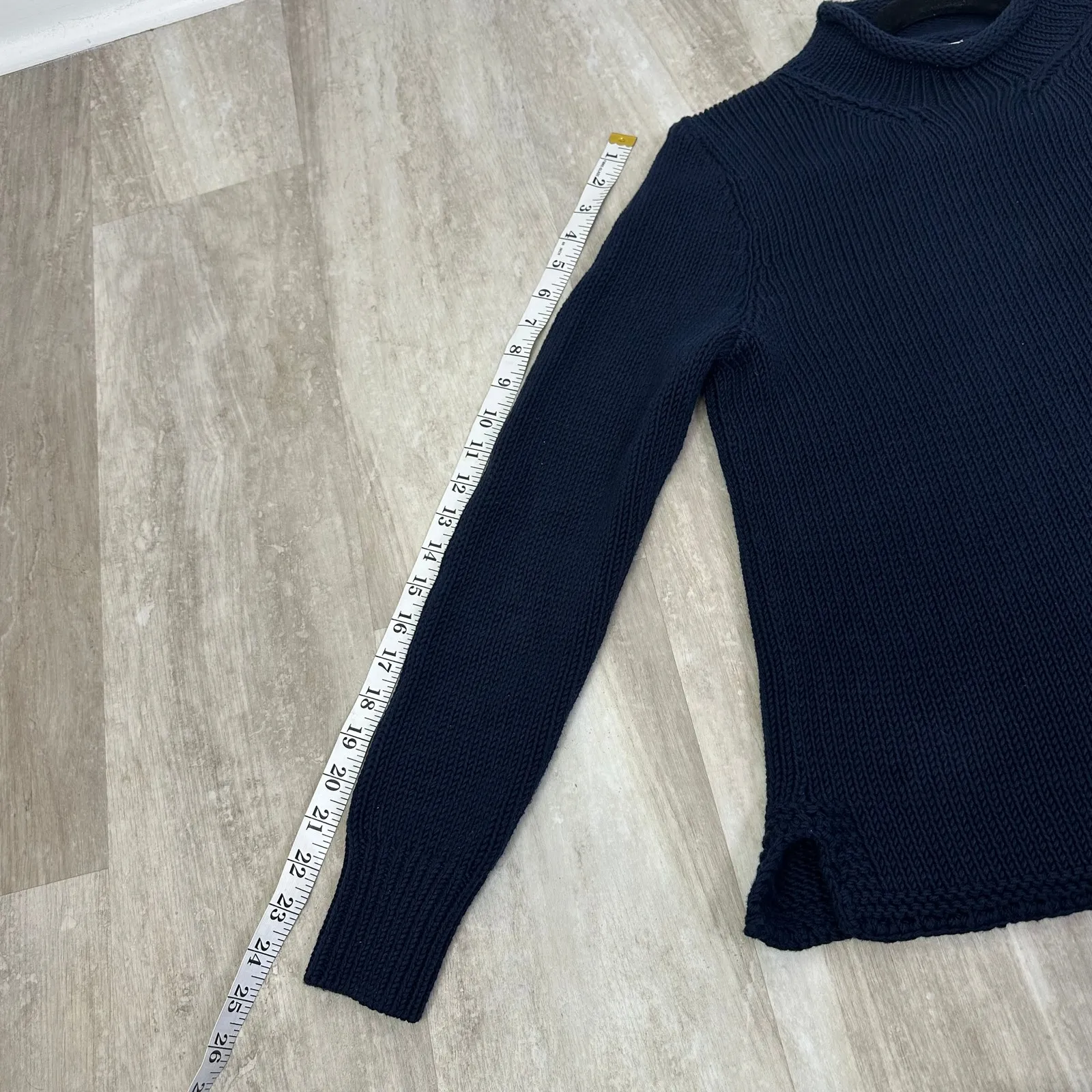 Quaker Marine Supply Co Women's Fisherman's Sweater in Navy Size XS Blue - Image 7