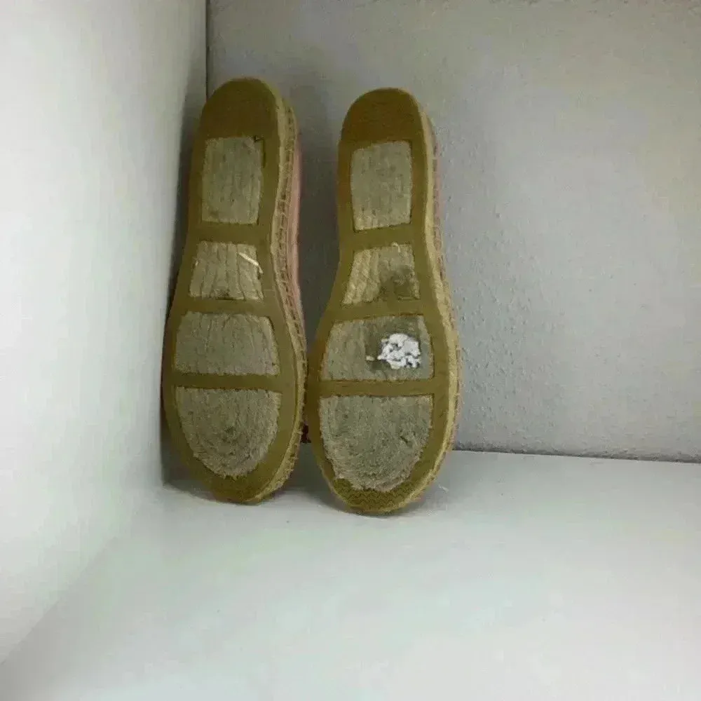 Simply Vera Wang Pink Beaded Embellished Slip On Espadrille Flats 7 - Image 6