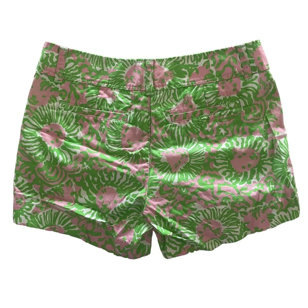 Lilly Pulitzer Women’s Callahan Shorts Size 2 Sunnyside Lion Print Pink Green - Image 26