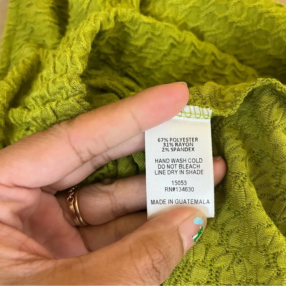 Anthropologie Sunday in Brooklyn Green Texture Top - Image 7