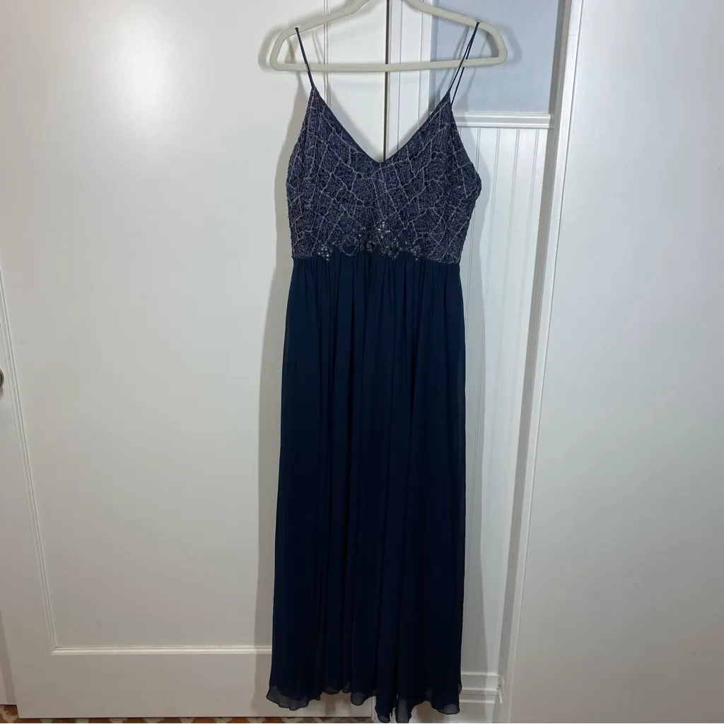 Badgley Mischka Navy Ballerina Formal Gown size 16‎ formal gala black tie - Image 2