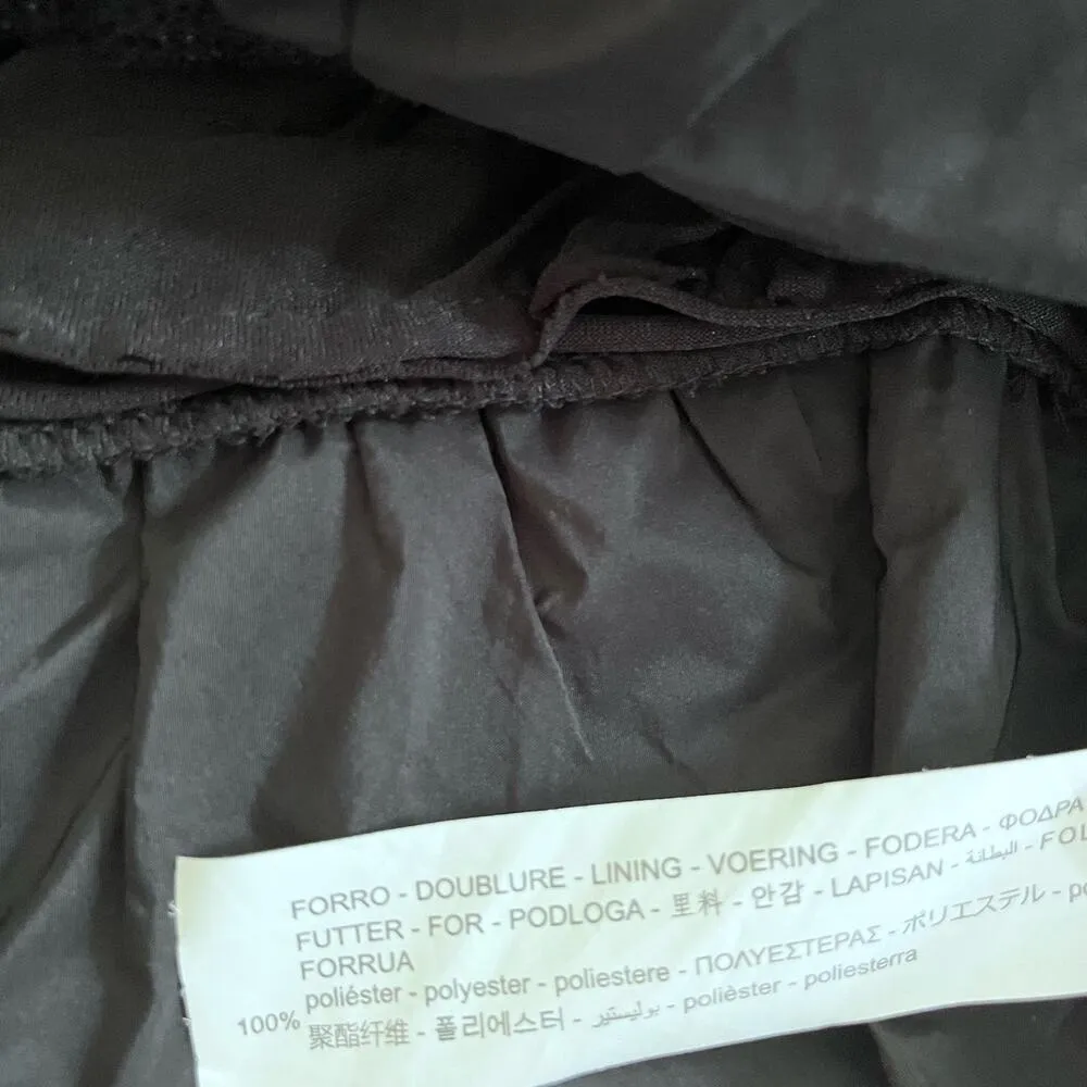 Zara Black Ruffle Tiered Long Sleeve Crewneck Midi Dress size L - Image 4