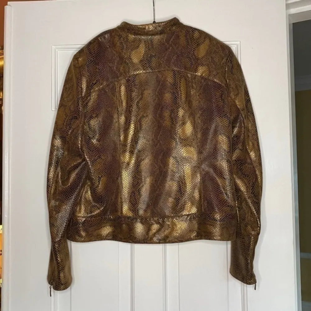 Ruby Rd. Sueded Fabric Snakeskin Jacket Size 10 - Image 6
