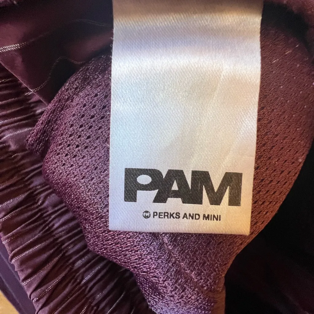 Perks and Mini High Rise Baggy Joggers Striped Hip Hop Dance Streetwear Small Purple - Image 12