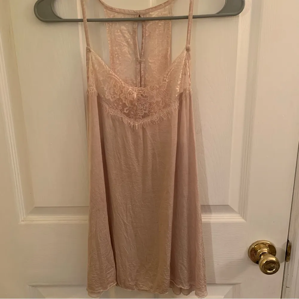 Nina Kendosa Paris Camisole Silky Lace Eyelash Fringe Top Size Small to Medium - Image 3