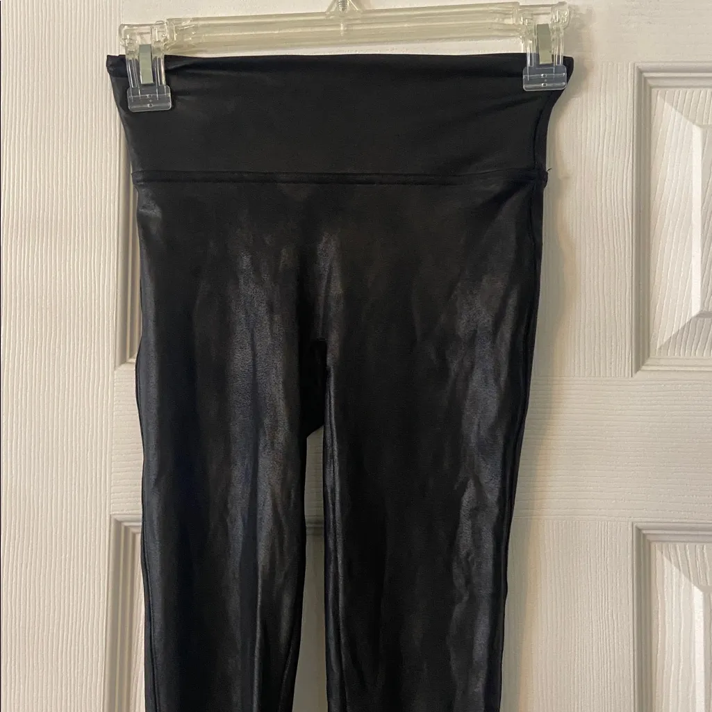 SPANX Black  High-Rise Leggings size XS BNWOT inseam 27” waist 20” elastic - Image 2