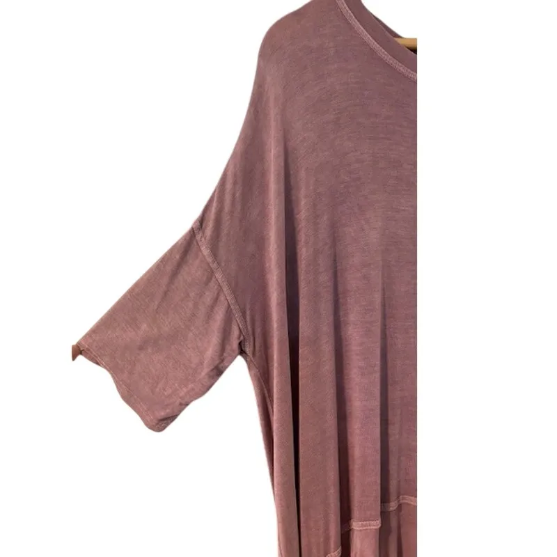 ANTHROPOLOGIE EASEL Women's Babydoll Josy Dress MEDIUM Mauve Oversized Mini - Image 5