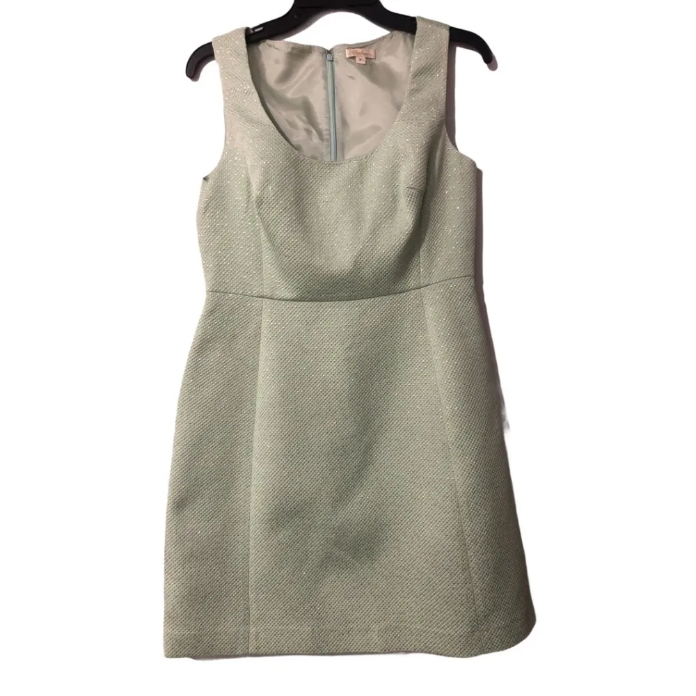 Shoshana Cocktail Sleeveless Evening Dress Mint & Gold Size 8 - Image 2