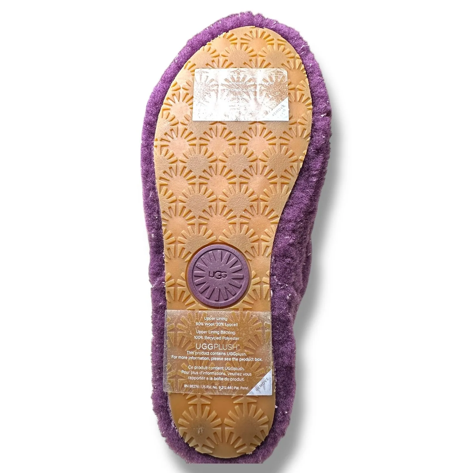 NWOB UGG Women's Oh Yeah‎ Purple Glitter Fluff Slingback Sandal Slides US 7 - Image 8