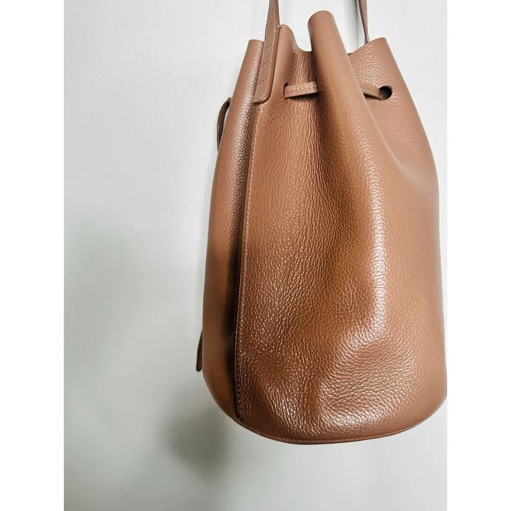 MANSUR GAVRIEL Hazelnut Brown Tan Cowhide Leather Soft Mini Bucket Bag - Image 8