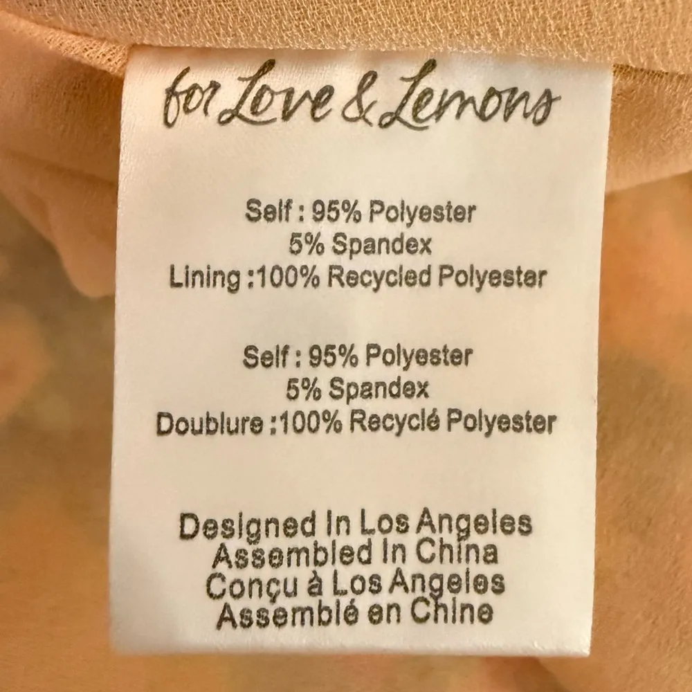 For Love and Lemons Deena Floral Mini Dress Orange Pink Size Small NWT - Image 10