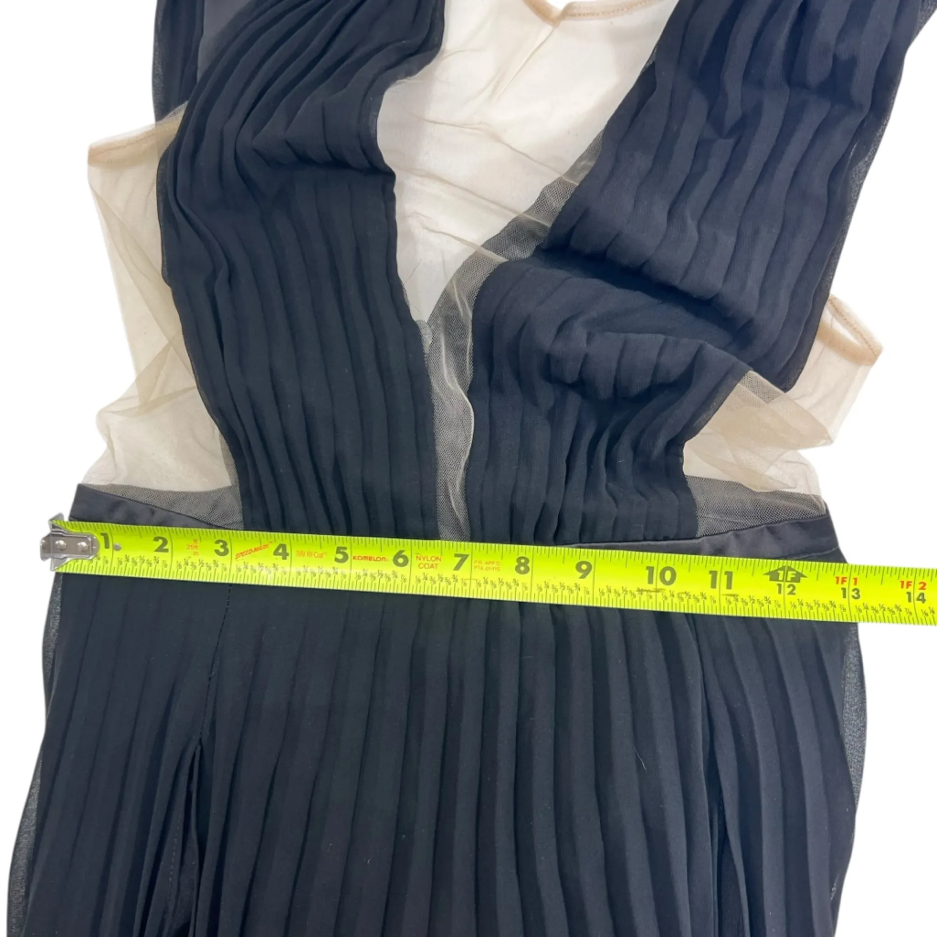 BEBE PLEATED HIGH DOUBLE SLIT GOWN - Image 13