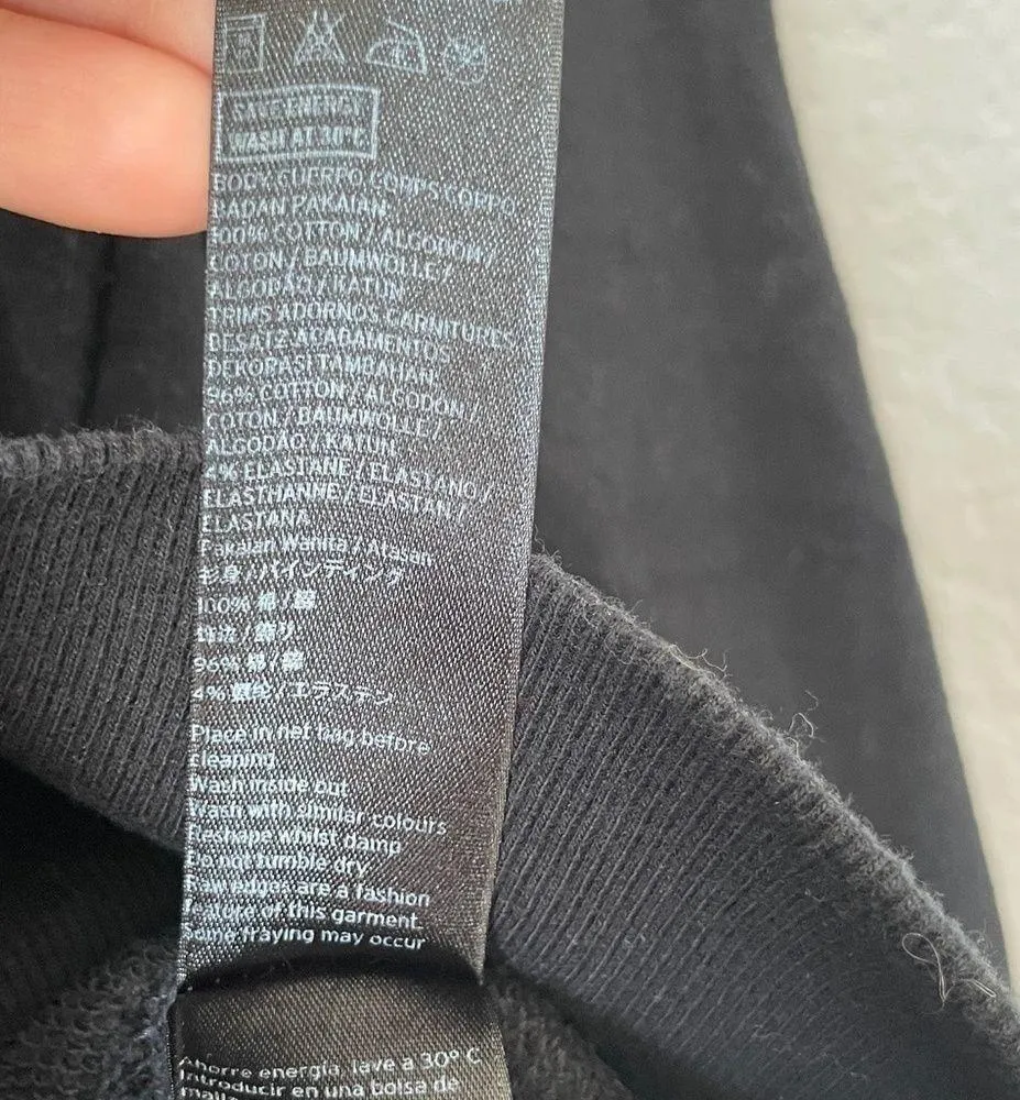 TOPSHOP Nibbled Distressed Longline Black Hoodie 2 - Image 5