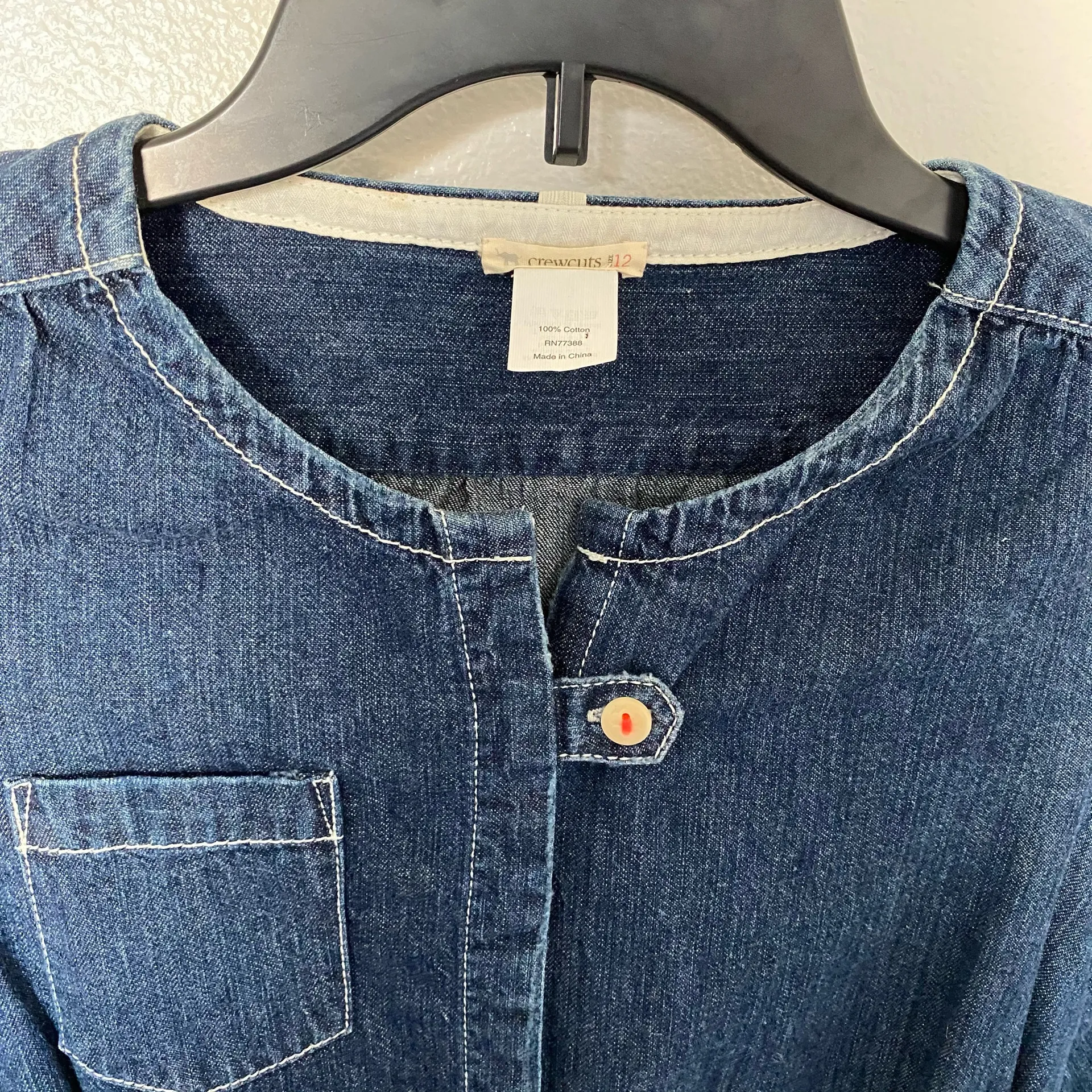 J. Crew Crewcuts Blue Denim Mini Dress - Image 3