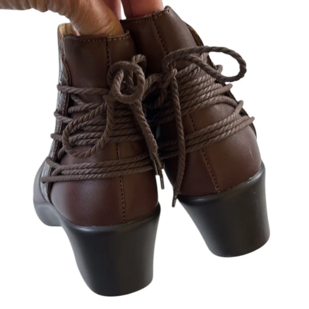 EUC Alegria Leather Steve Cute Stuff Ankle Boots Brown Size 6 - 6.5 Retail $160 - Image 6