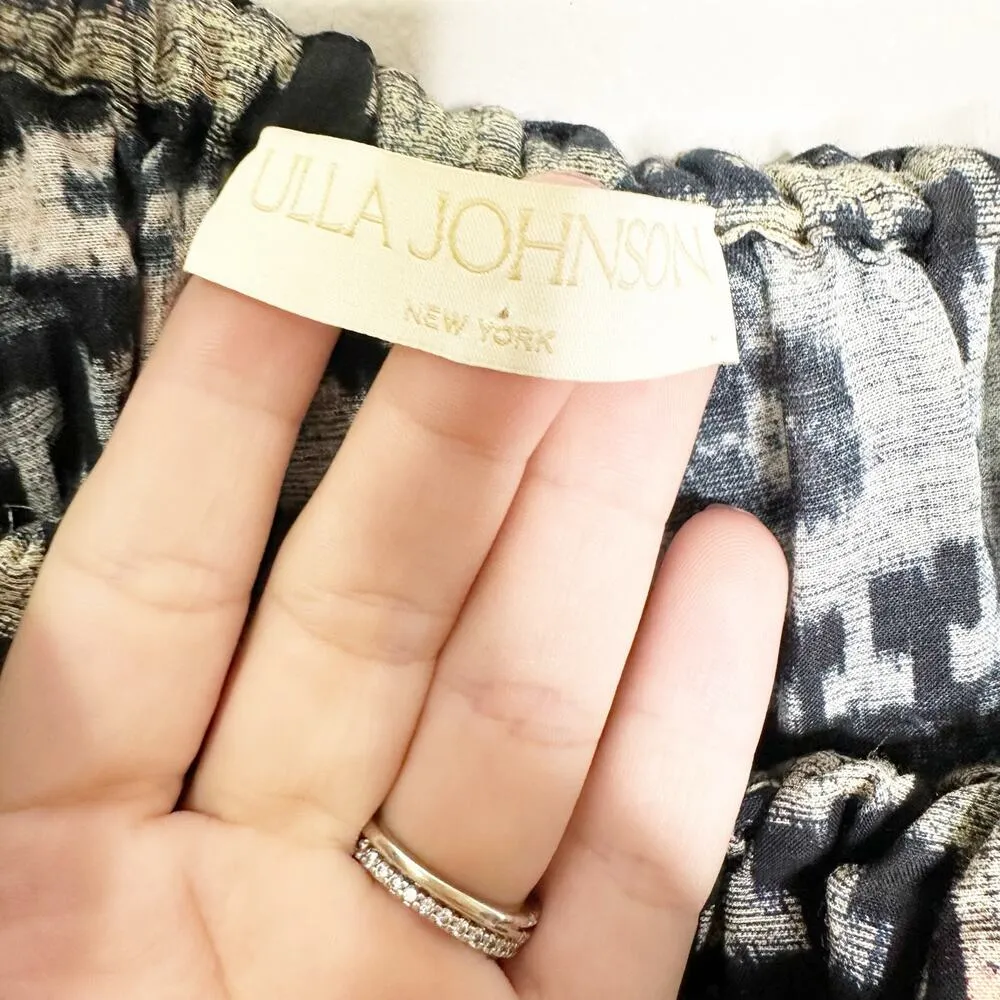 Ulla Johnson Womens Daniela Coverup Off Shoulder Lightweight Ruffle Black S NEW - Image 7