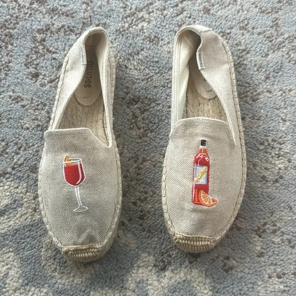 Soludos Spritz Smoking Embroidered Espadrilles Tan 8 - Image 2