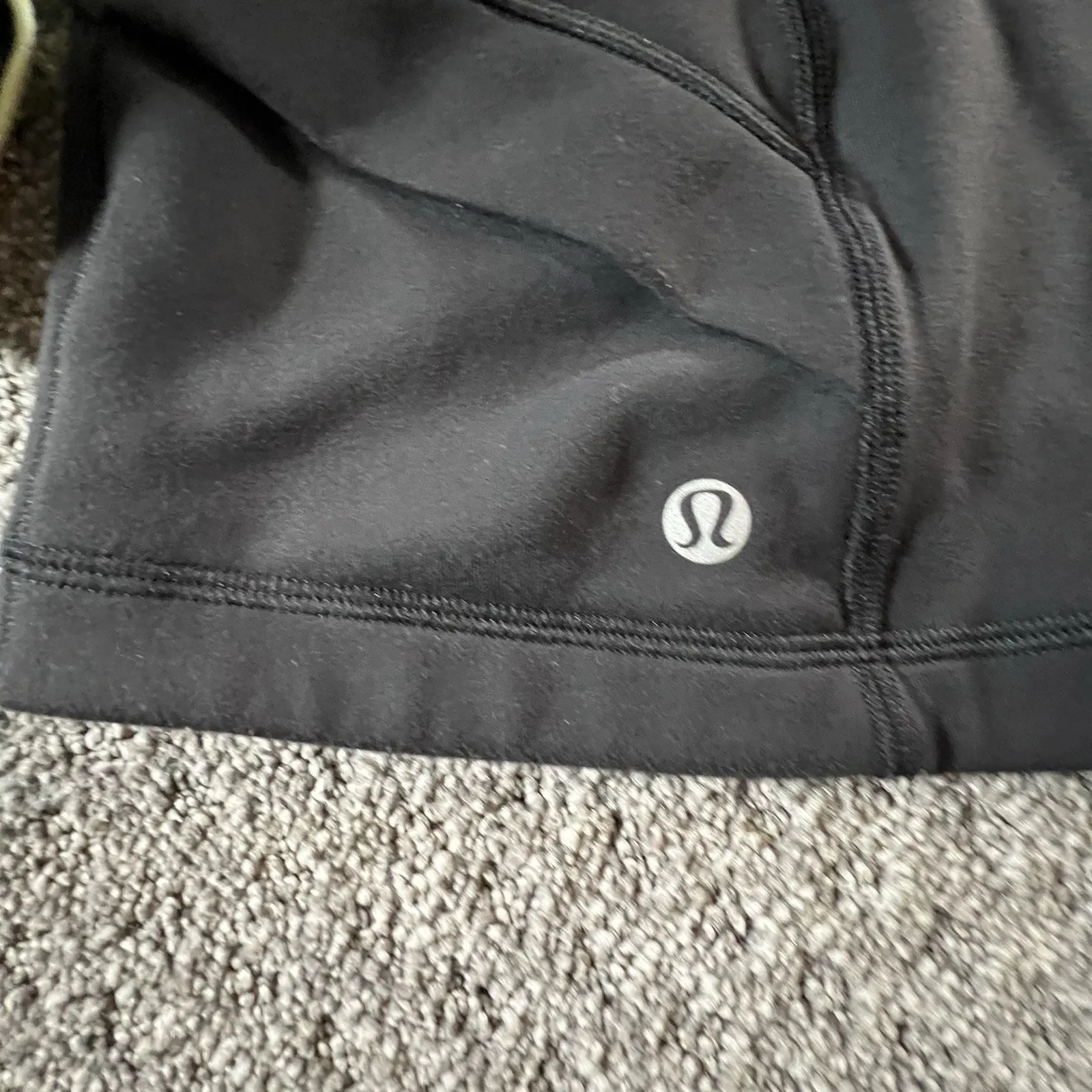 Lululemon Scuba Hoodie Jacket Size 8 Black Green‎ Colorblock Full Zip Pockets - Image 5