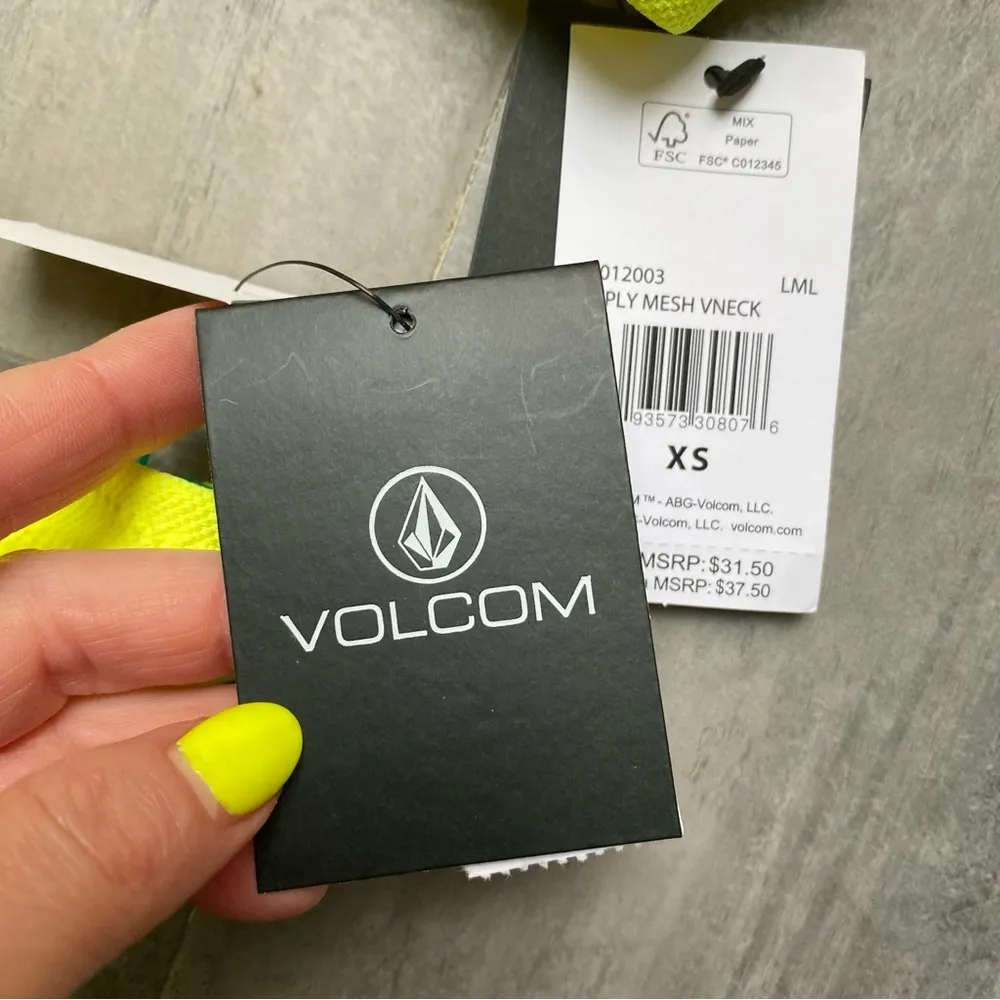 NWT VOLCOM simply mesh V neck bikini set XS - Image 9