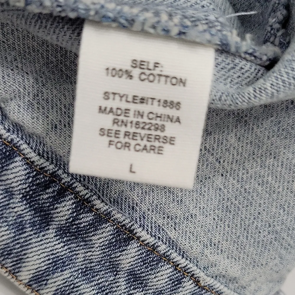 BUCKETLIST Blue Denim Top Size L Size L - Image 8