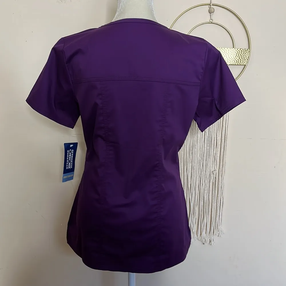 nwt // cherokee workwear modern classic scrub top - Image 28