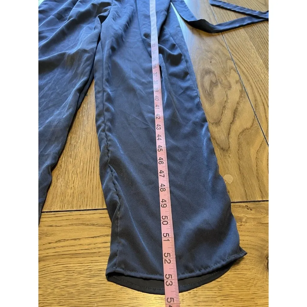 Lulus Jumpsuit‎ Women Medium One Piece Blue Tie Modern City Preppy Office NWT - Image 11