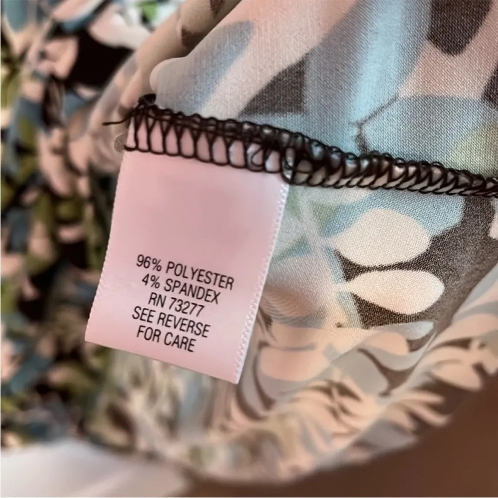 Floral Print Women's Dress - Green, Blue, Brown - Image 4