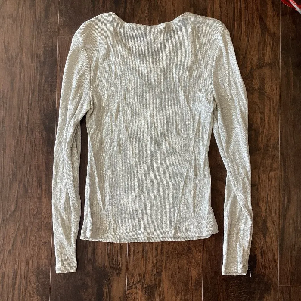 Vintage Eber San Francisco Silver Metallic Top - Image 6