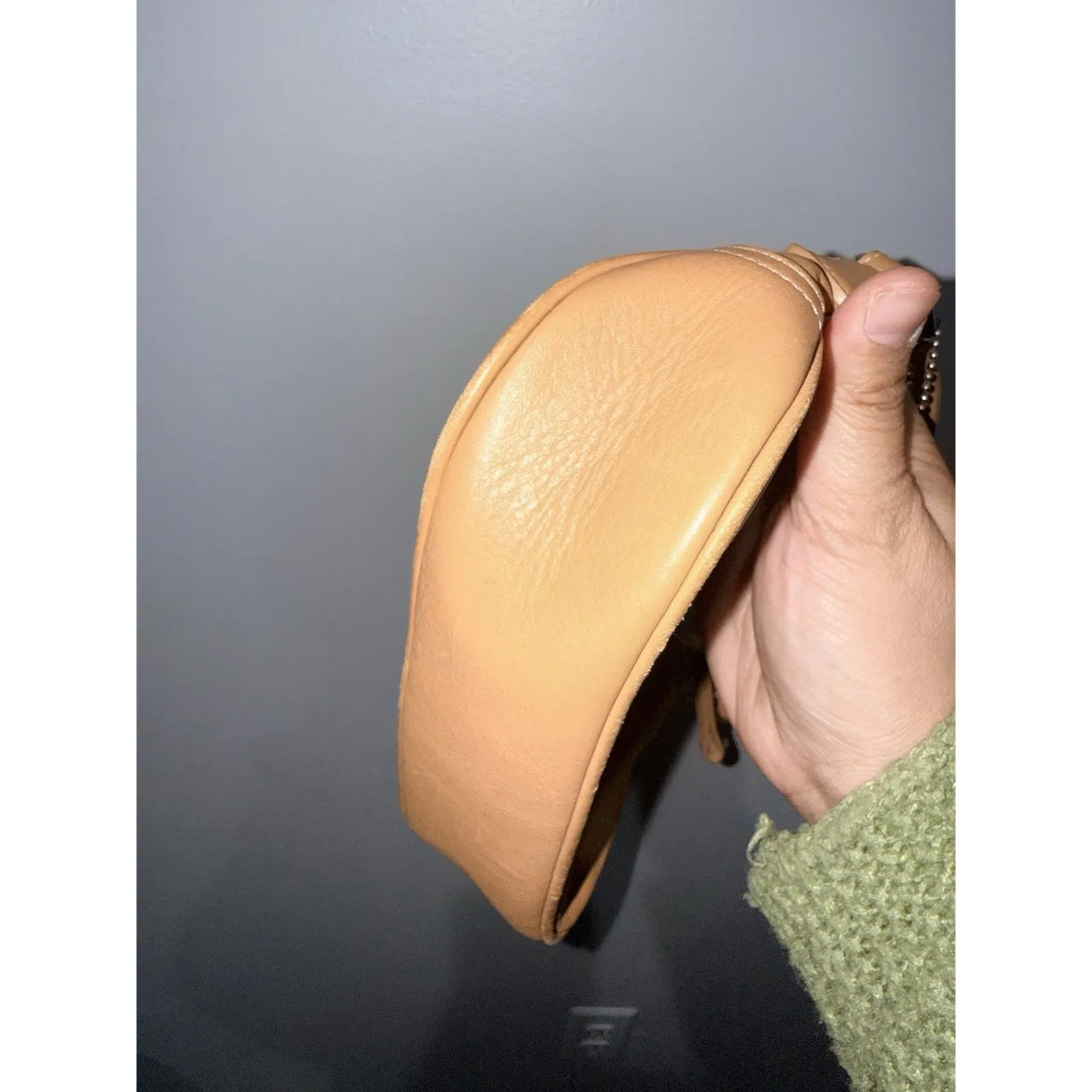 Coach Hamptons Leather Buckle Shoulder Hobo Bag "Barbie Bag" 7542 RARE Camel Q - Image 8