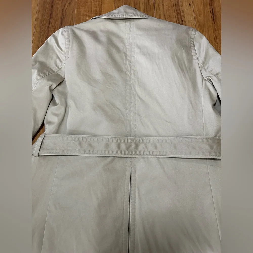 Coach Beige Double-Breasted Trench Coat - Image 13