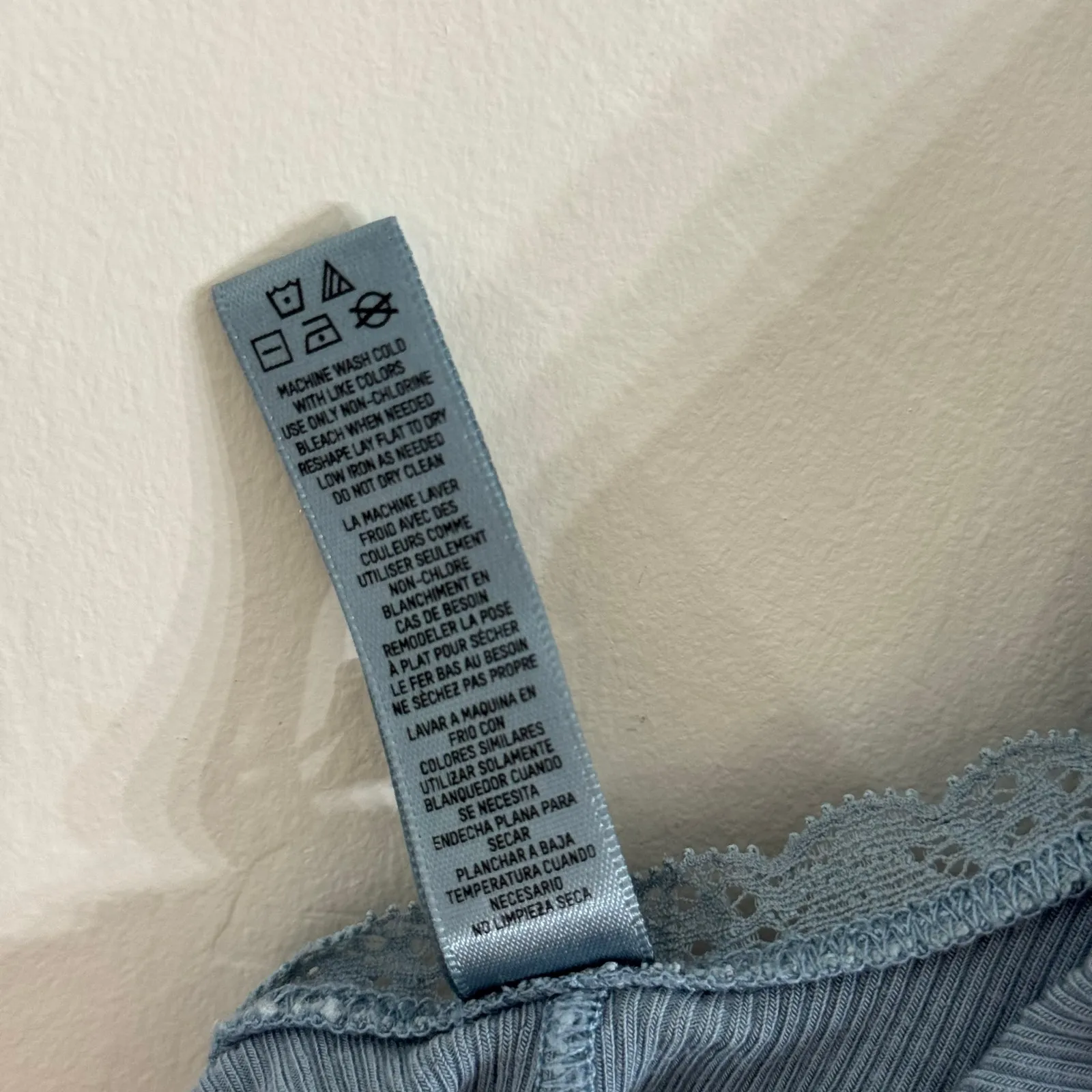 Skims Soft Lounge Lace Scoop Neck Dress Arctic Blue Maxi Size Small - Image 4