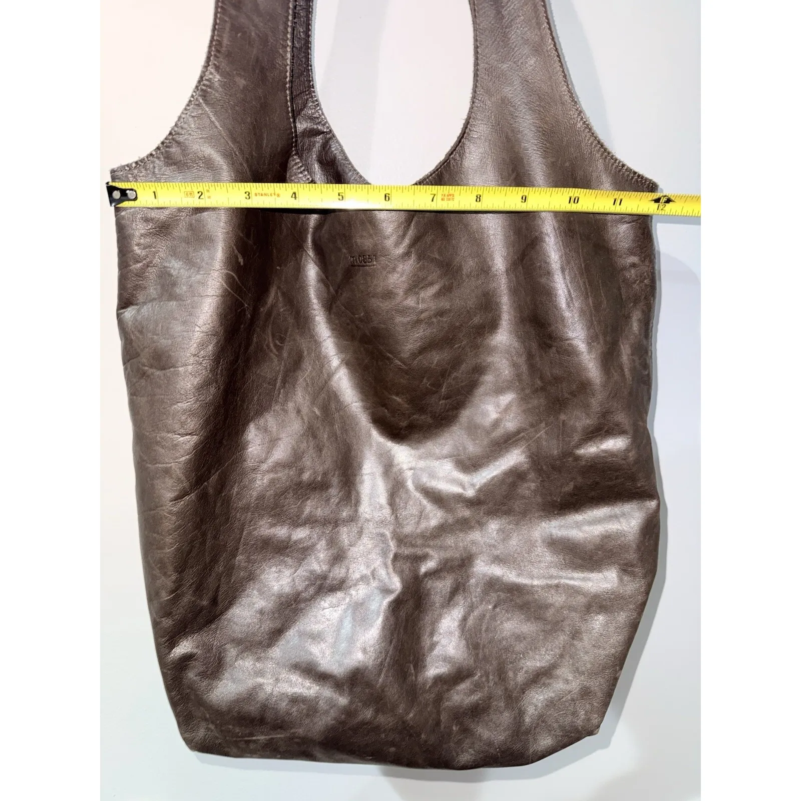 Bretelle Shopping Bag Brown Hobo Boho Shoulder Bag M0851 J - Image 8