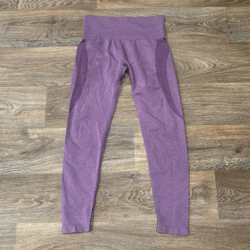 NVGTN Violet Curve Seamless Leggings Medium High Waist Gym Fitness Activewear - Image 2