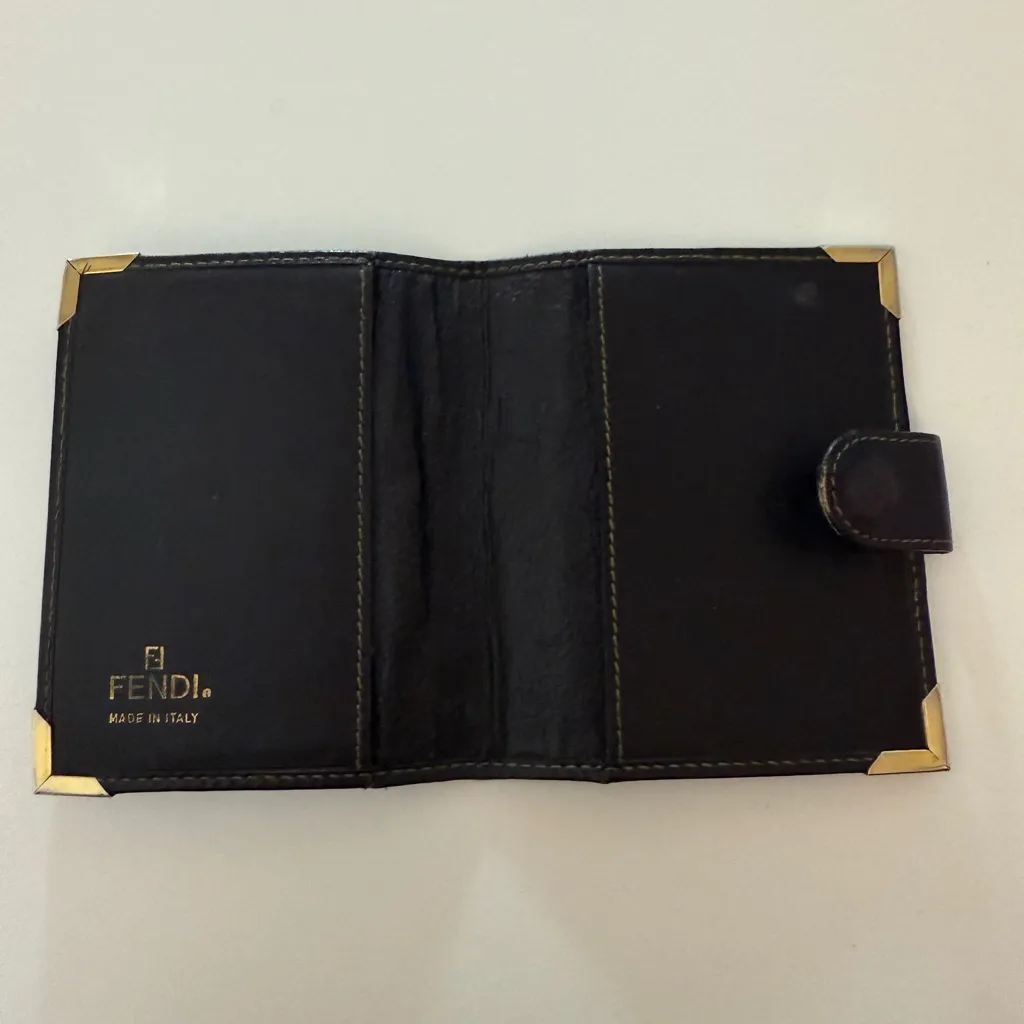 FENDI Card Case Wallet Monogram Kiss Lock Authenticated Vintage - Image 5