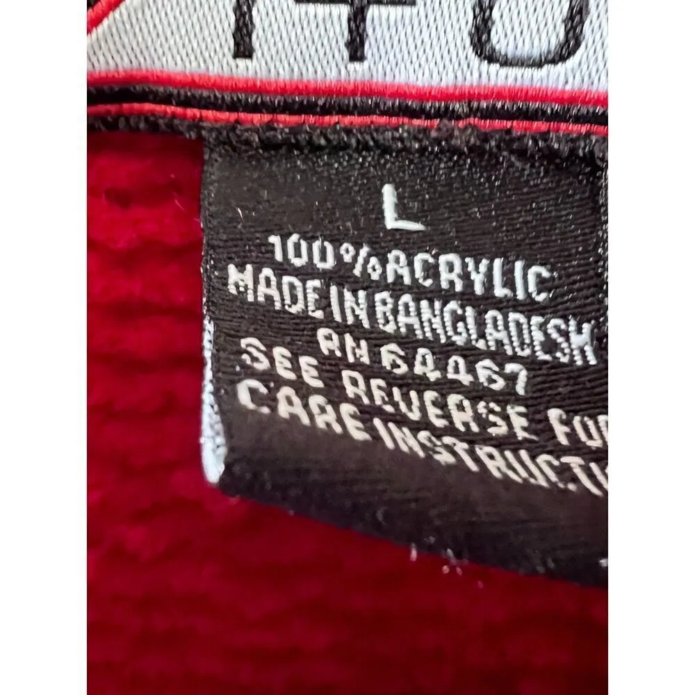 Red cozy sweater Women's cardigan Large zipped romantic casual fresh luxury L. - Image 3