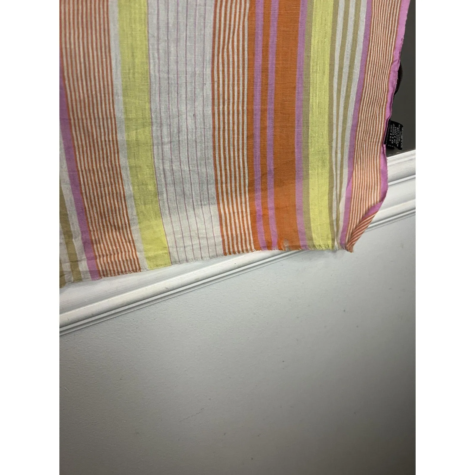 Vivante by VSA Scarf Womens One Size Multicolor Striped Organic Cotton Wrap - Image 7